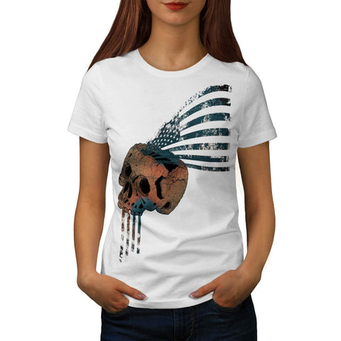 American Indian Skull Womens T-Shirt