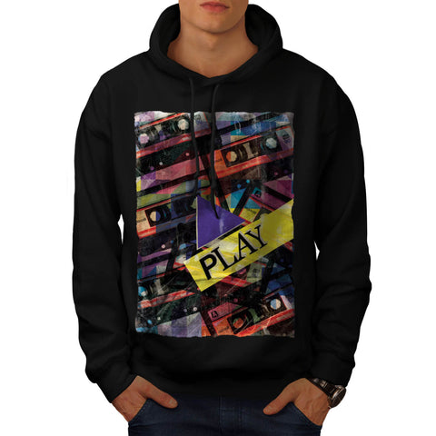 Tape Cassette Play Mens Hoodie