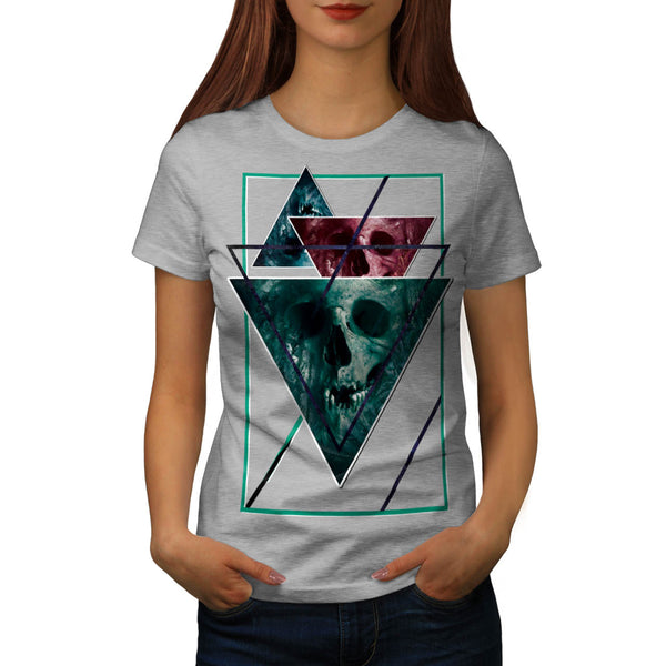 Scary Horror Skull Womens T-Shirt