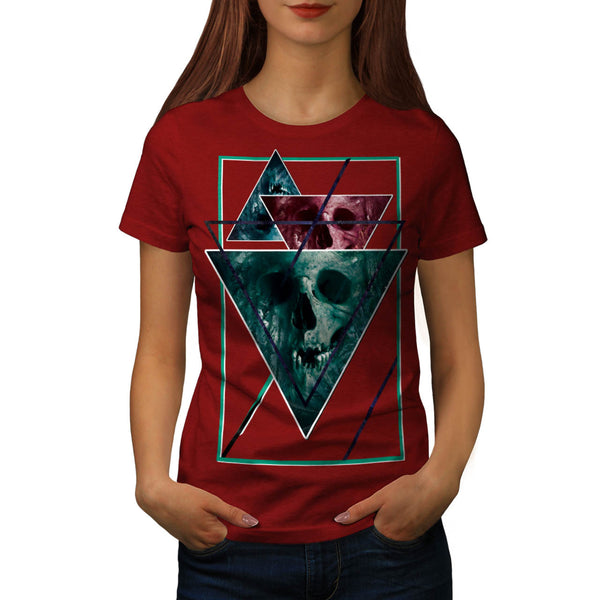 Scary Horror Skull Womens T-Shirt