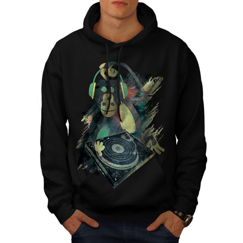 Animal Monkey Music Mens Hoodie