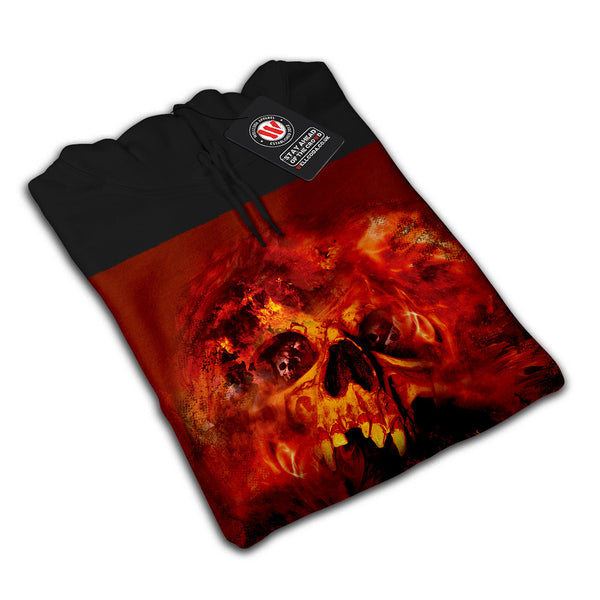 Skull Beast Flames Mens Hoodie