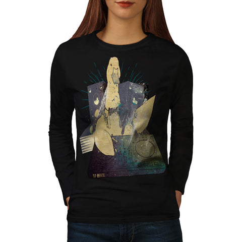 Dj Animal Duck Party Womens Long Sleeve T-Shirt