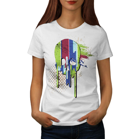 Skull Head Sugar Art Womens T-Shirt