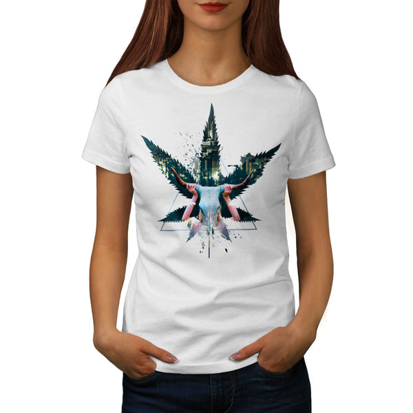 Cannabis City Night Womens T-Shirt