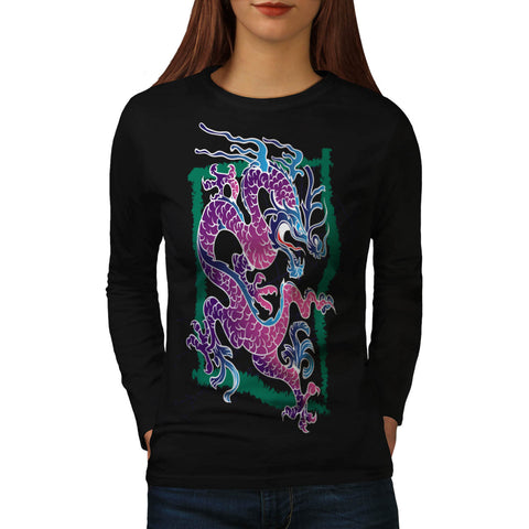 Fantasy Dragon China Womens Long Sleeve T-Shirt