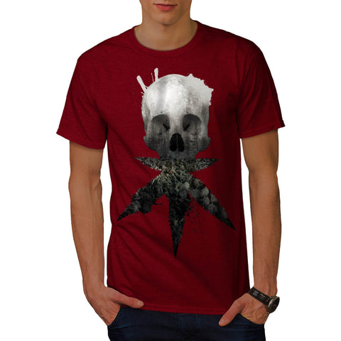 Skull Cannabis Face Mens T-Shirt