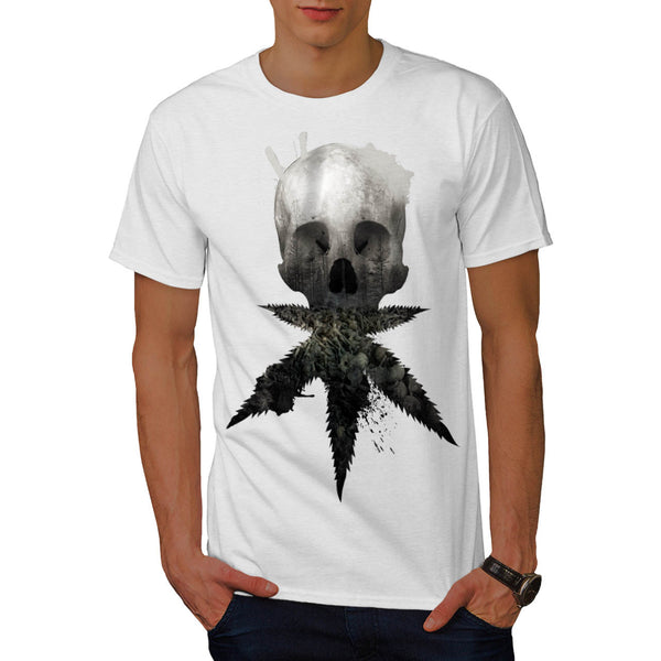 Skull Cannabis Face Mens T-Shirt