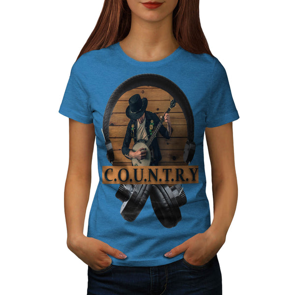 Country Headphone Womens T-Shirt