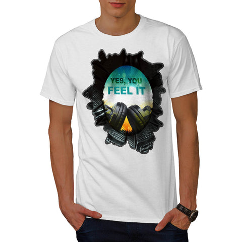 Feel Music Headphone Mens T-Shirt