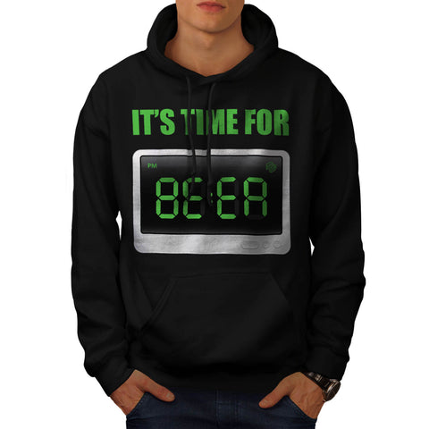 Fun Beer Time Clock Mens Hoodie