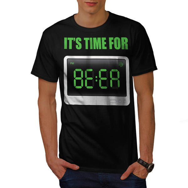 Fun Beer Time Clock Mens T-Shirt