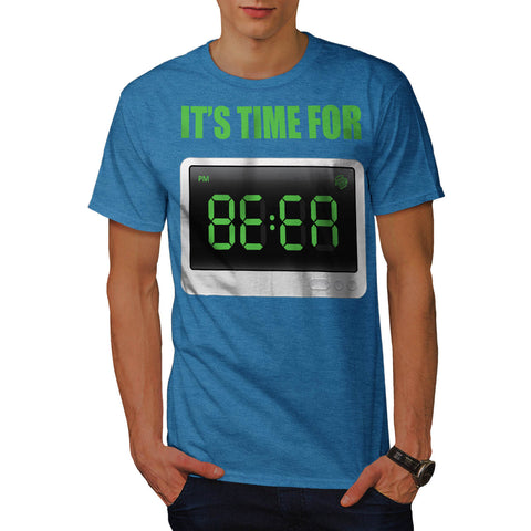 Fun Beer Time Clock Mens T-Shirt