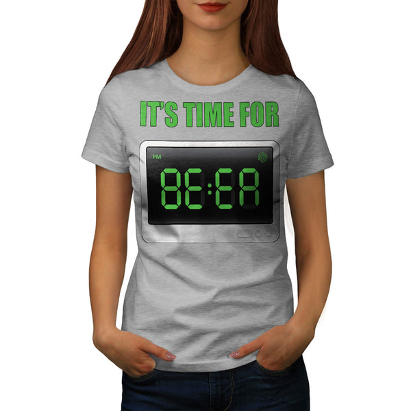 Fun Beer Time Clock Womens T-Shirt