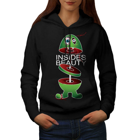 Inside Beauty Monster Womens Hoodie