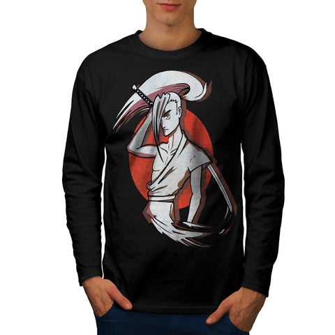 Japan Samurai Sword Mens Long Sleeve T-Shirt