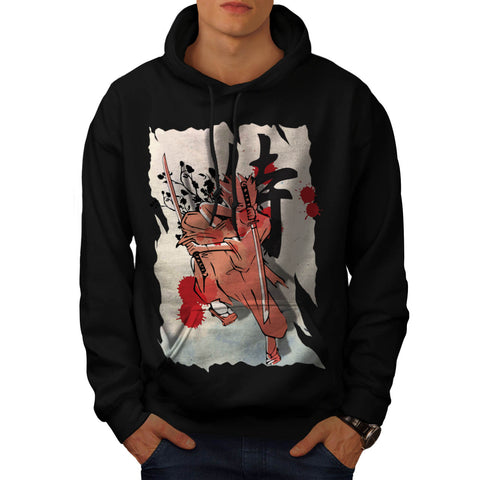 Japan Fighter Samurai Mens Hoodie