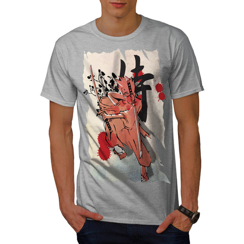 Japan Fighter Samurai Mens T-Shirt