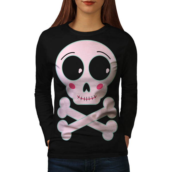 Skull Sugar Crossbone Womens Long Sleeve T-Shirt