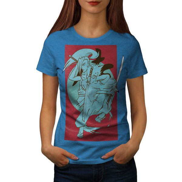 Samurai Fighter Anime Womens T-Shirt