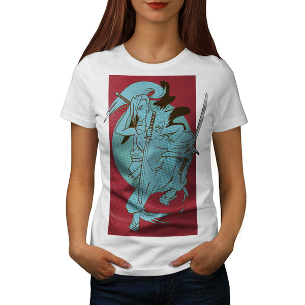 Samurai Fighter Anime Womens T-Shirt