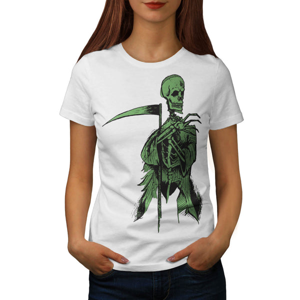 Skull Grim Reaper Art Womens T-Shirt