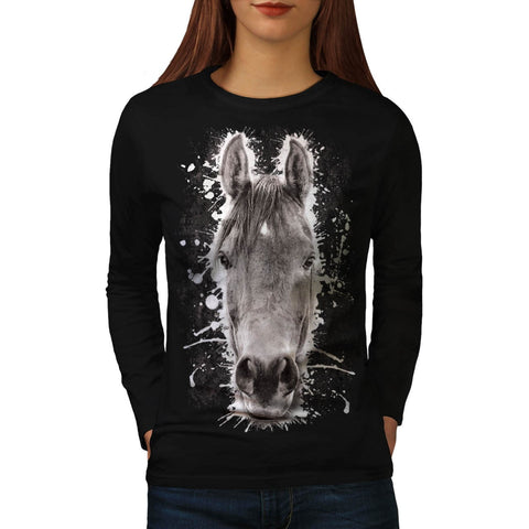 Animal Horse Nature Womens Long Sleeve T-Shirt
