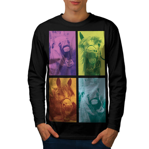 Funny Animal Laugh Mens Long Sleeve T-Shirt