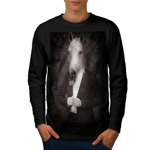 Retro Animal Portrait Mens Long Sleeve T-Shirt