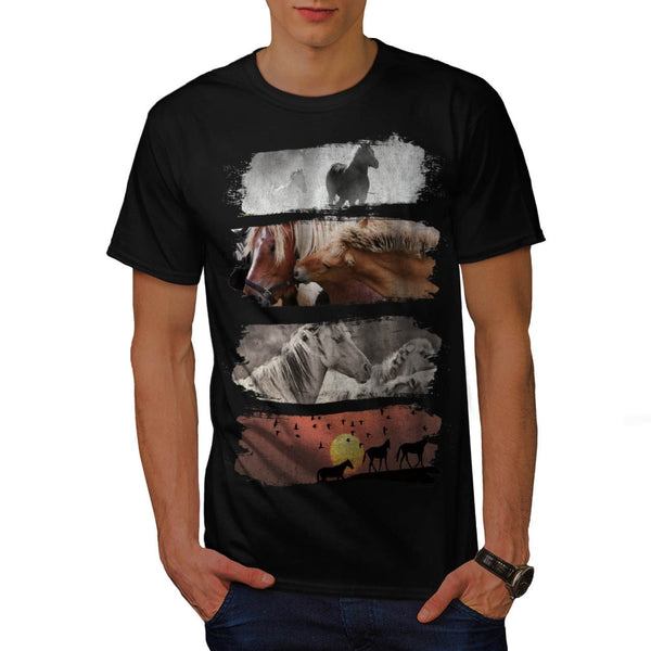 Animal Horse Family Mens T-Shirt