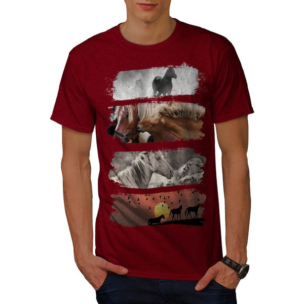 Animal Horse Family Mens T-Shirt