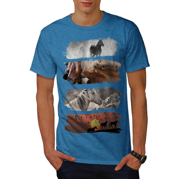 Animal Horse Family Mens T-Shirt