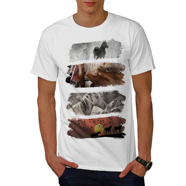 Animal Horse Family Mens T-Shirt