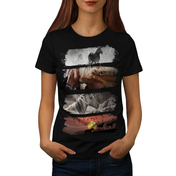 Animal Horse Family Womens T-Shirt