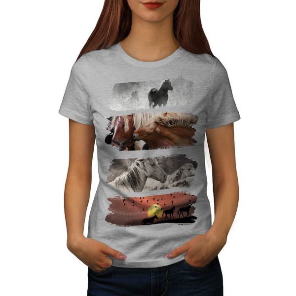 Animal Horse Family Womens T-Shirt