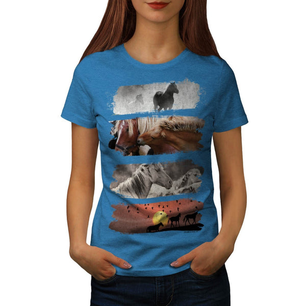 Animal Horse Family Womens T-Shirt