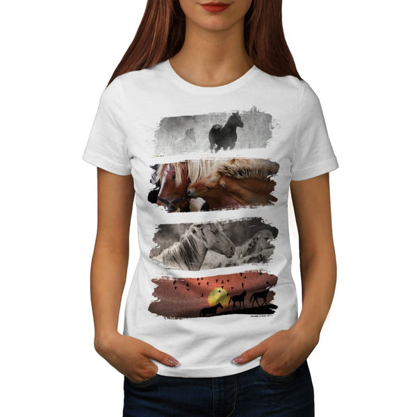 Animal Horse Family Womens T-Shirt