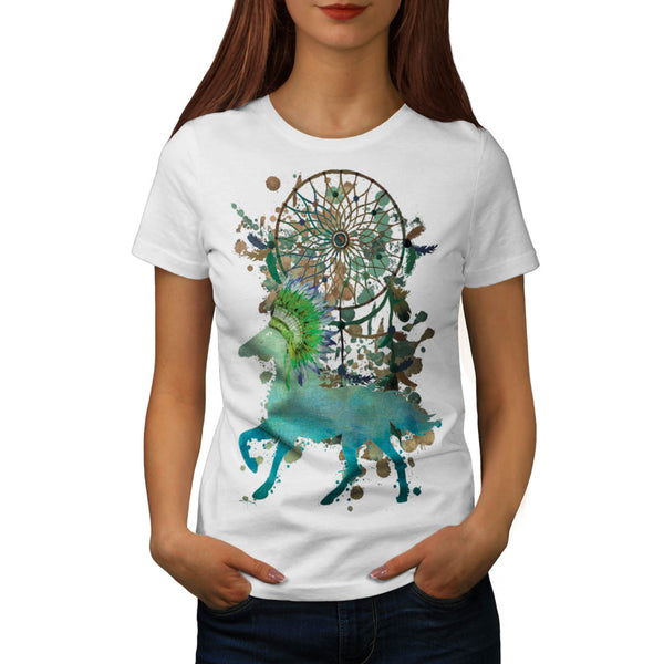 Native Animal Horse Womens T-Shirt