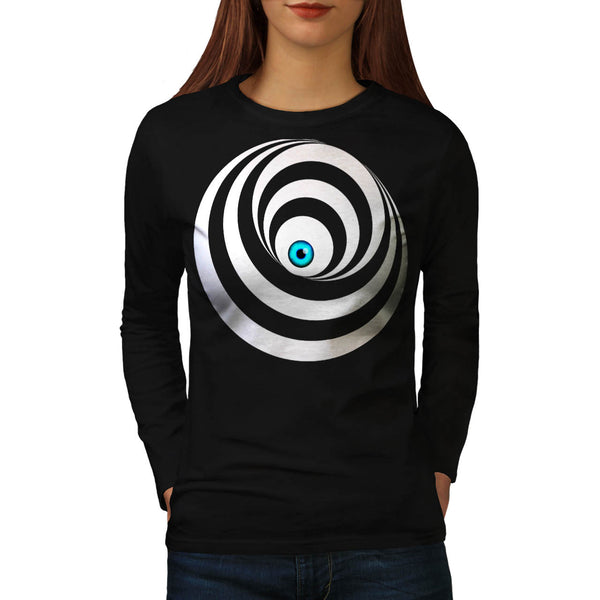 Optical Illusion Eye Womens Long Sleeve T-Shirt