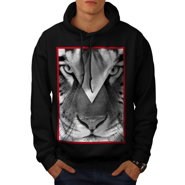 Amazing Tiger Cat Face Mens Hoodie