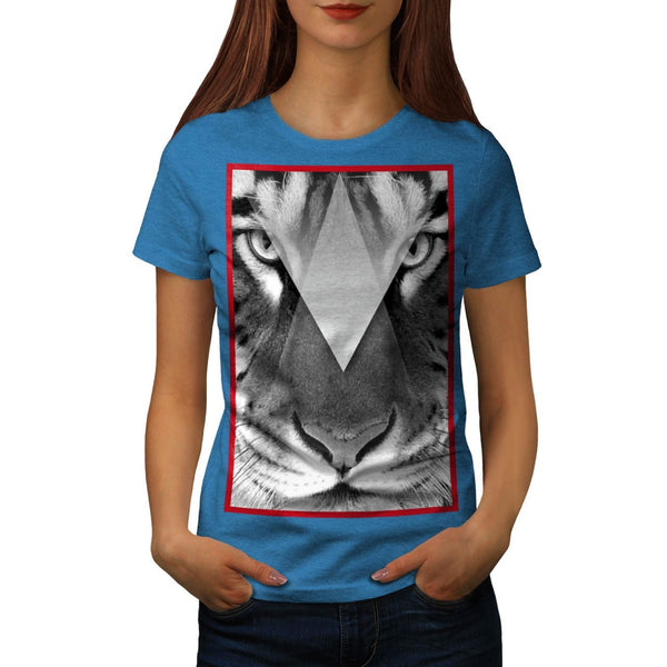 Amazing Tiger Cat Face Womens T-Shirt