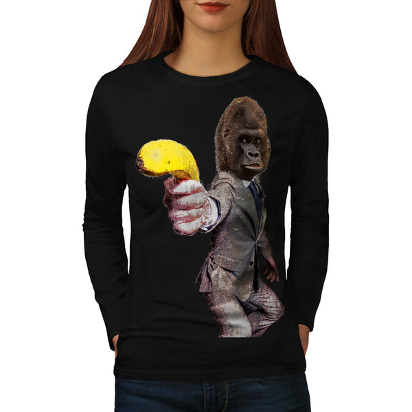 Funny Gorilla Suit Womens Long Sleeve T-Shirt