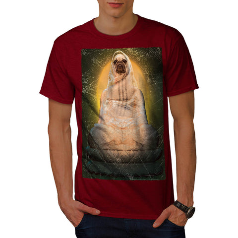 Dog Pug Buddha God Mens T-Shirt