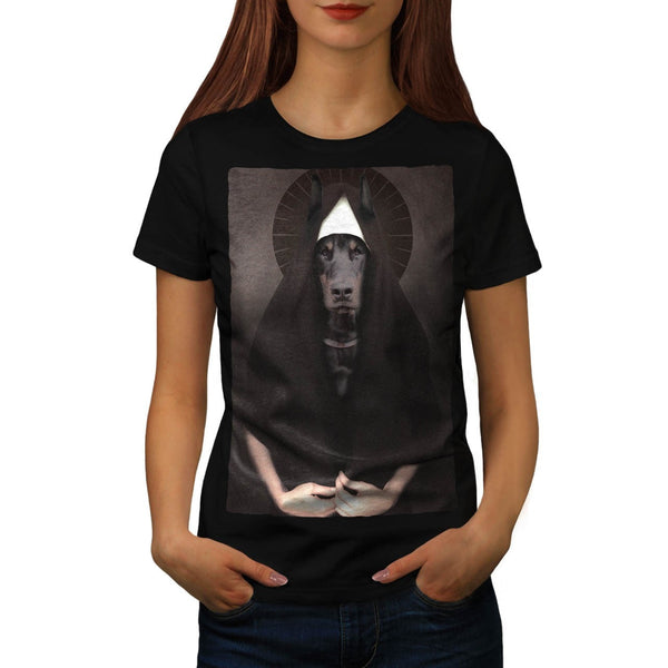 Animal Dog Sister Nun Womens T-Shirt