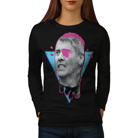 Crazy Skeleton Head Womens Long Sleeve T-Shirt