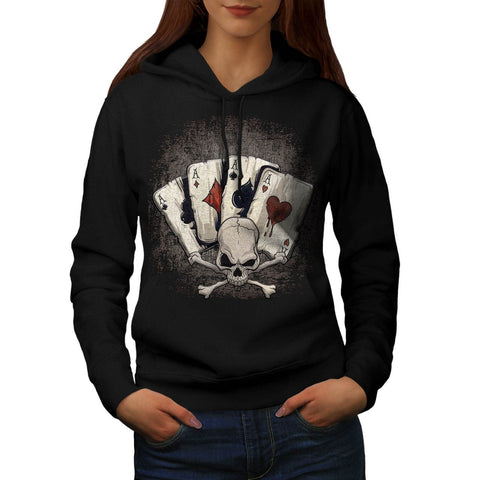 Ace Playing Cards Womens Hoodie