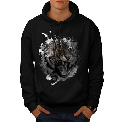 Wild Tiger Cat Life Mens Hoodie