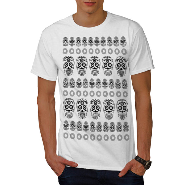 Skull Art Horror Head Mens T-Shirt