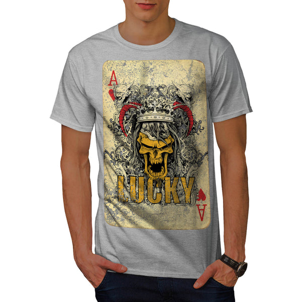 Skull Beast Cards Art Mens T-Shirt