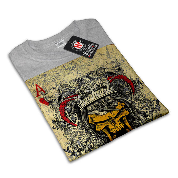 Skull Beast Cards Art Mens T-Shirt